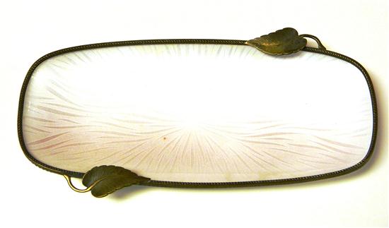 Evans hard enameled oblong dish 
