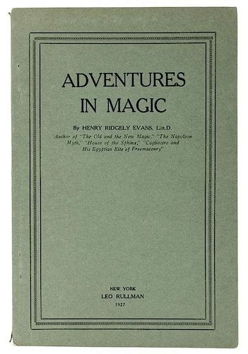 EVANS, HENRY RIDGLEY. ADVENTURES IN