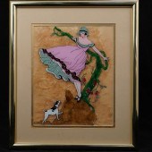 EVE NEUMAN PAINTING ON GLASSDE