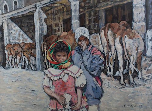 EVELYN METZGER CHILDREN WITH CATTLE