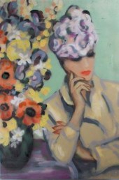 EVELYN METZGER OIL ON PANEL &