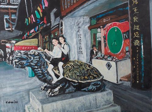 EVELYN METZGER OIL ON PANEL &