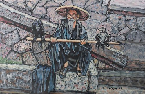 EVELYN METZGER OIL ON PANEL &