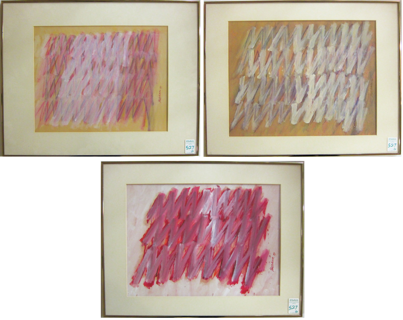 EVELYN SHEEHAN THREE ACRYLICS ON