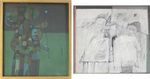 EVELYN SHEEHAN TWO ACRYLICS ON
