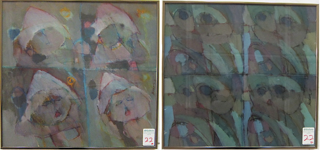 EVELYN SHEEHAN TWO ACRYLICS/PASTELS