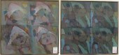 EVELYN SHEEHAN TWO ACRYLICS/PA