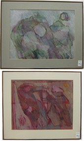 EVELYN SHEEHAN TWO ACRYLICS/PA