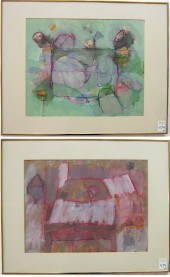 EVELYN SHEEHAN TWO ACRYLICS/PA