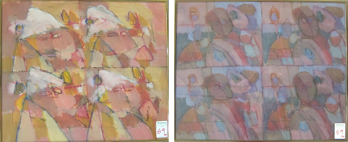 EVELYN SHEEHAN TWO MIXED MEDIAS