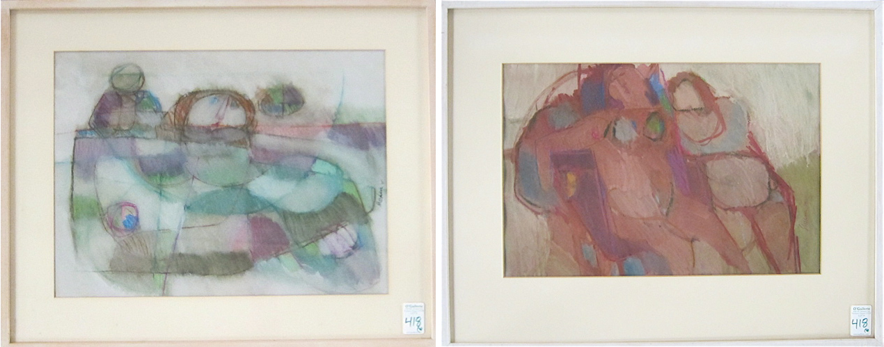 EVELYN SHEEHAN TWO MIXED MEDIAS