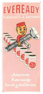 EVEREADY FLASHLIGHT SIGN W/ MA