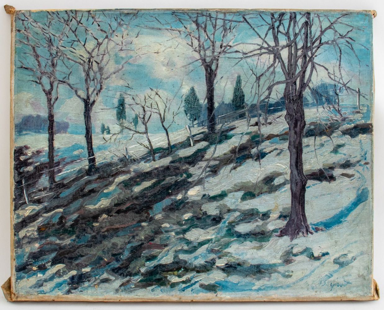 EVERETT BRYANT WINTER LANDSCAPE OIL