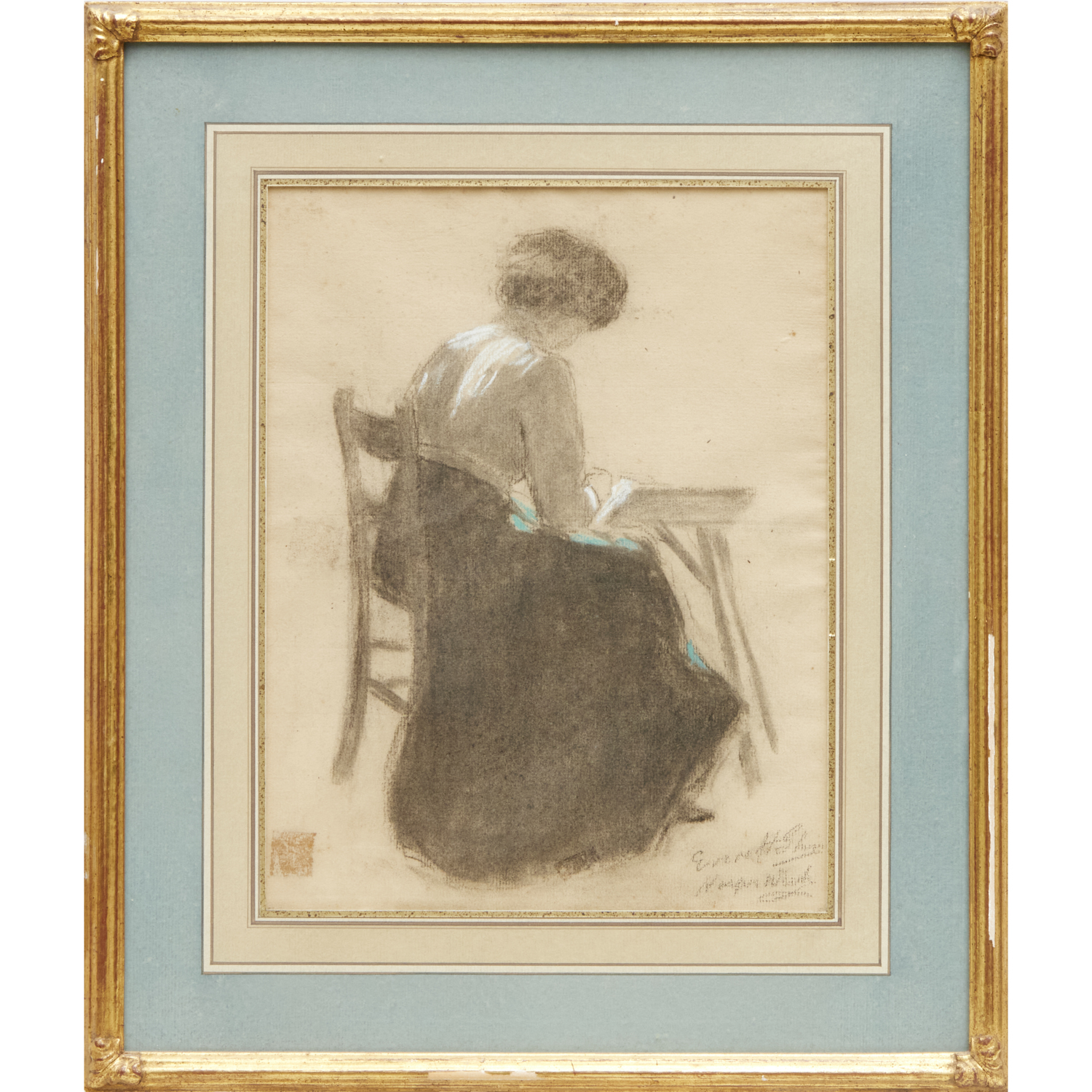 EVERETT SHINN (ATTRIB), PASTEL ON