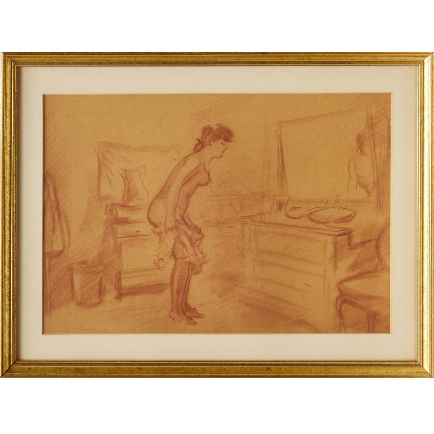 EVERETT SHINN, SANGUINE DRAWING