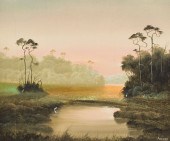 EVERGLADES LANDSCAPE SIGNED 'A