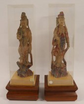 EX-CHRISTIES PAIR OF CARVED AN