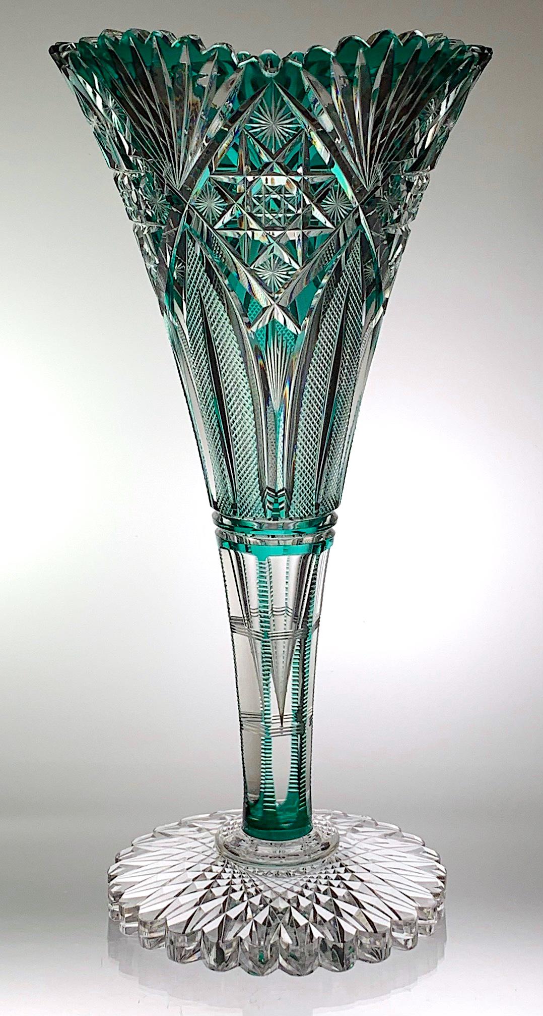 EX RARE HAWKES VENETIAN CUT GLASS