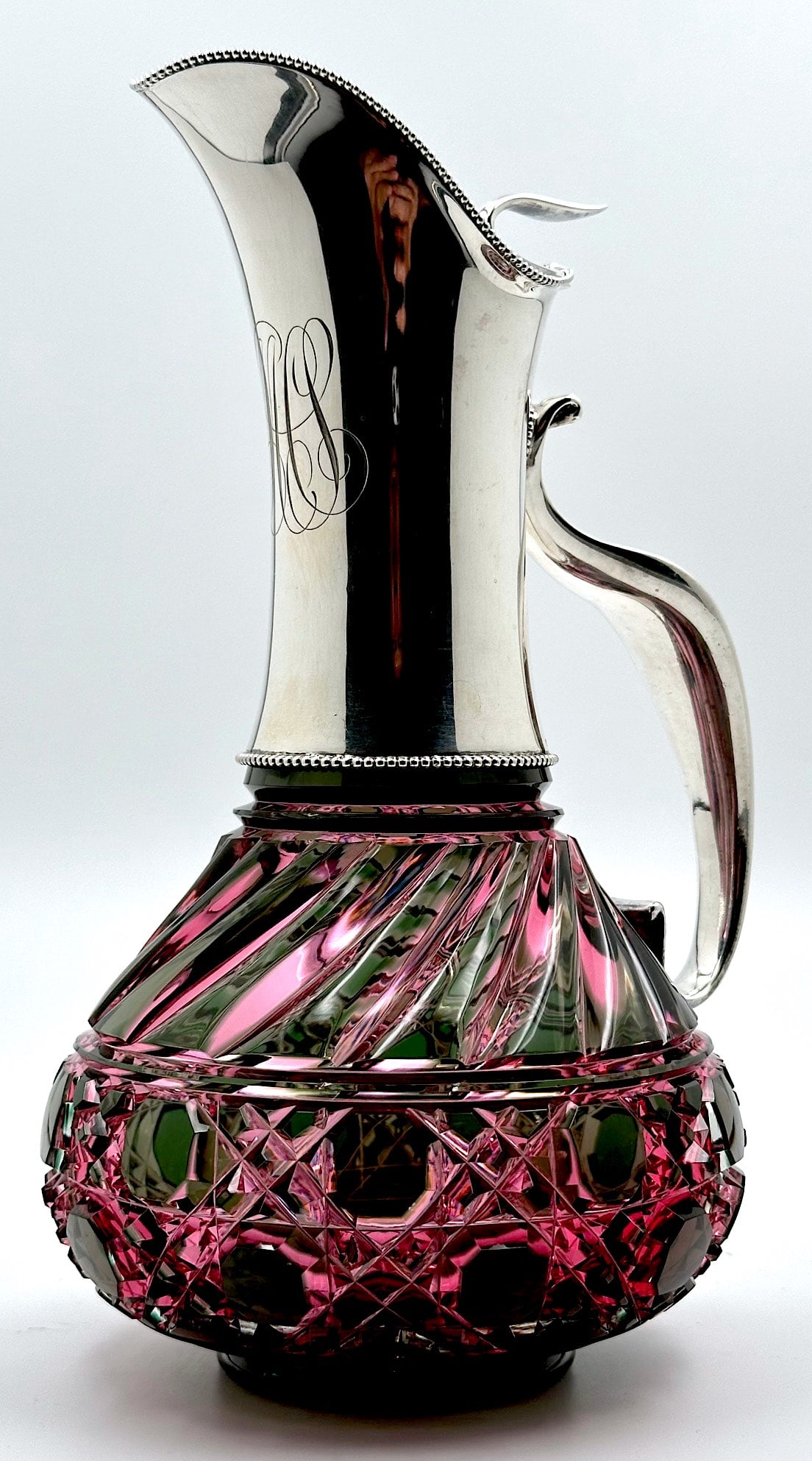 EX RARE J. HOARE CUT GLASS EWER