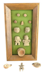 EXCAVATED POTTERY AND POINTS,