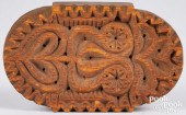 EXCELLENT CARVED PINE HEART AN