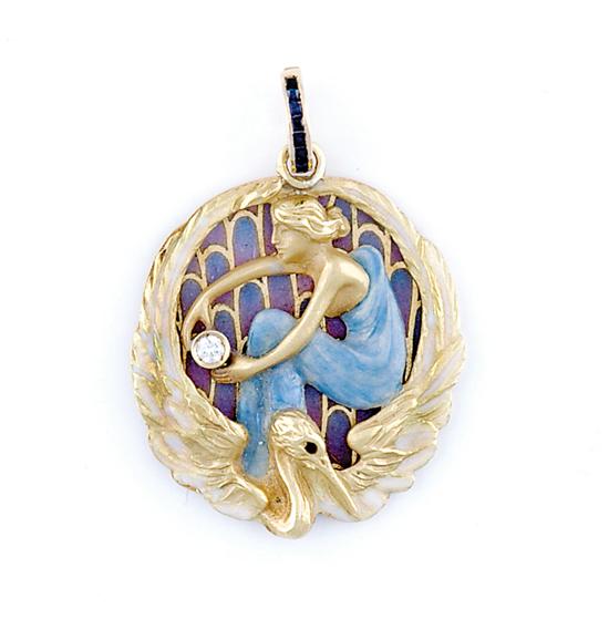 Exceptional Art Nouveau plique a
