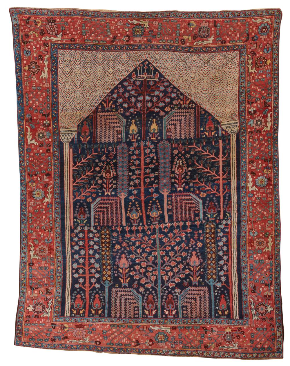 EXCEPTIONAL BAKSHAISH PRAYER RUG,