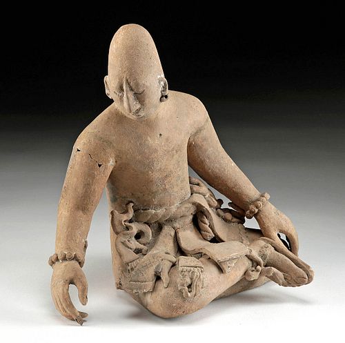 EXCEPTIONAL MAYA POTTERY SEATED