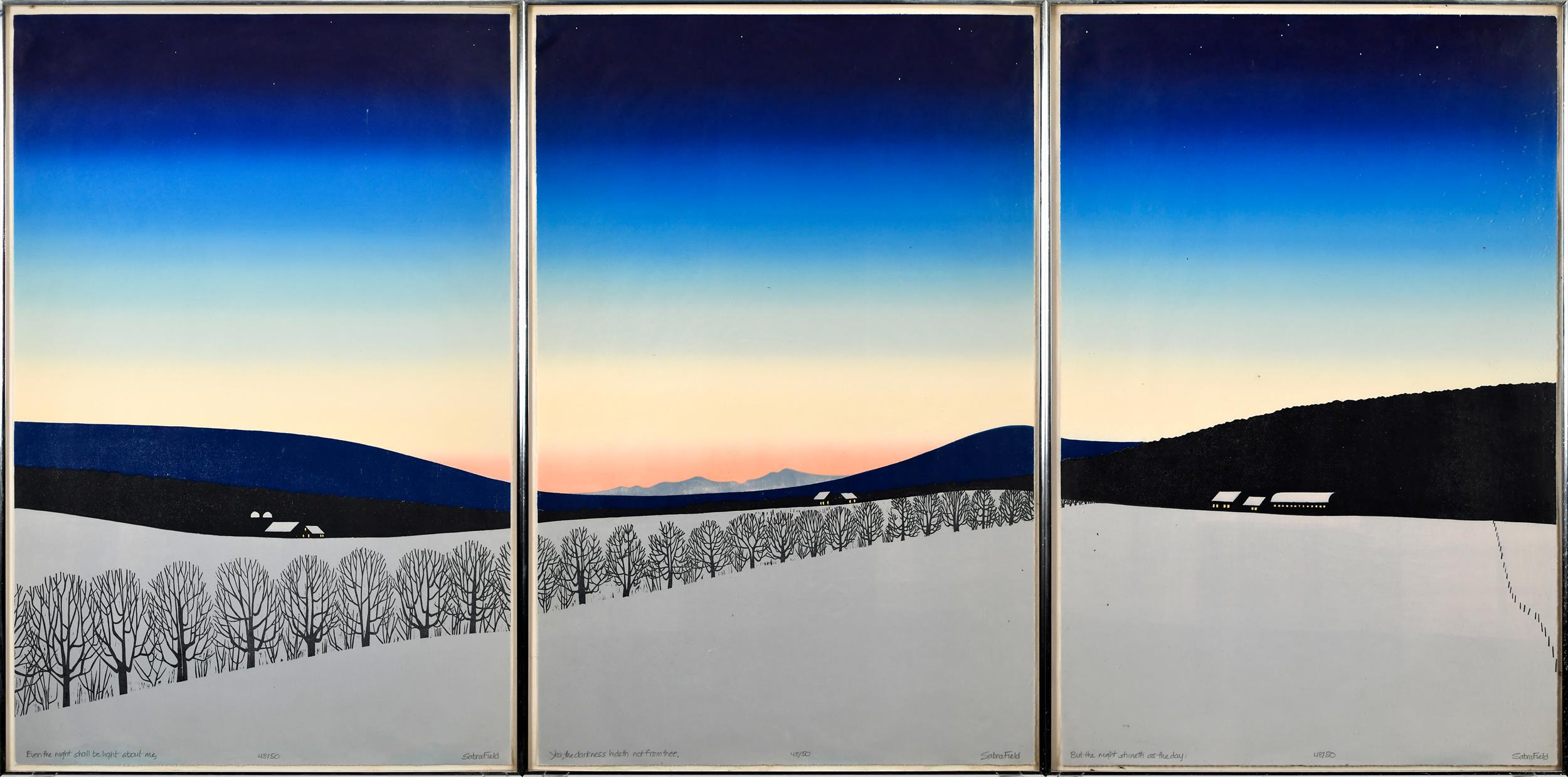 EXCEPTIONAL SABRA FIELD WOODBLOCK