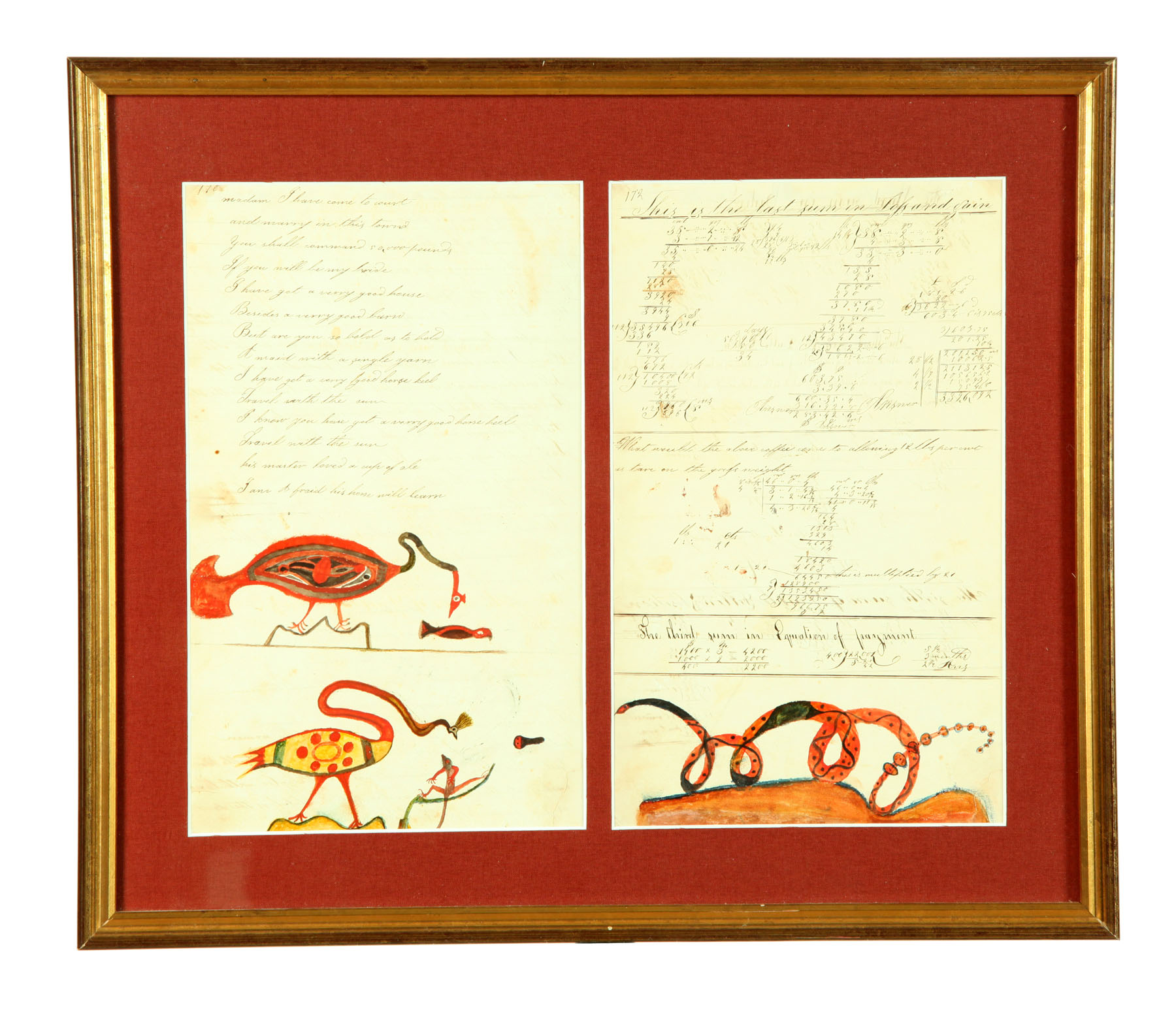 EXERCISE PAGES.  American  mid 19th