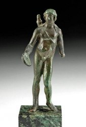 EXHIBITED ROMAN BRONZE STATUE