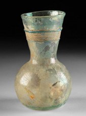 EXHIBITED ROMAN GLOBULAR GLASS