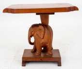 EXOTIC ART DECO TEAK ELEPHANT