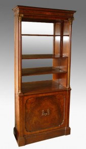 EXOTIC BURLWOOD DISPLAY CABINE