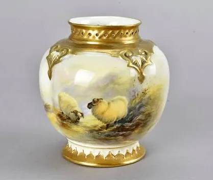 2 ROYAL WORCESTER PORCELAIN VASE