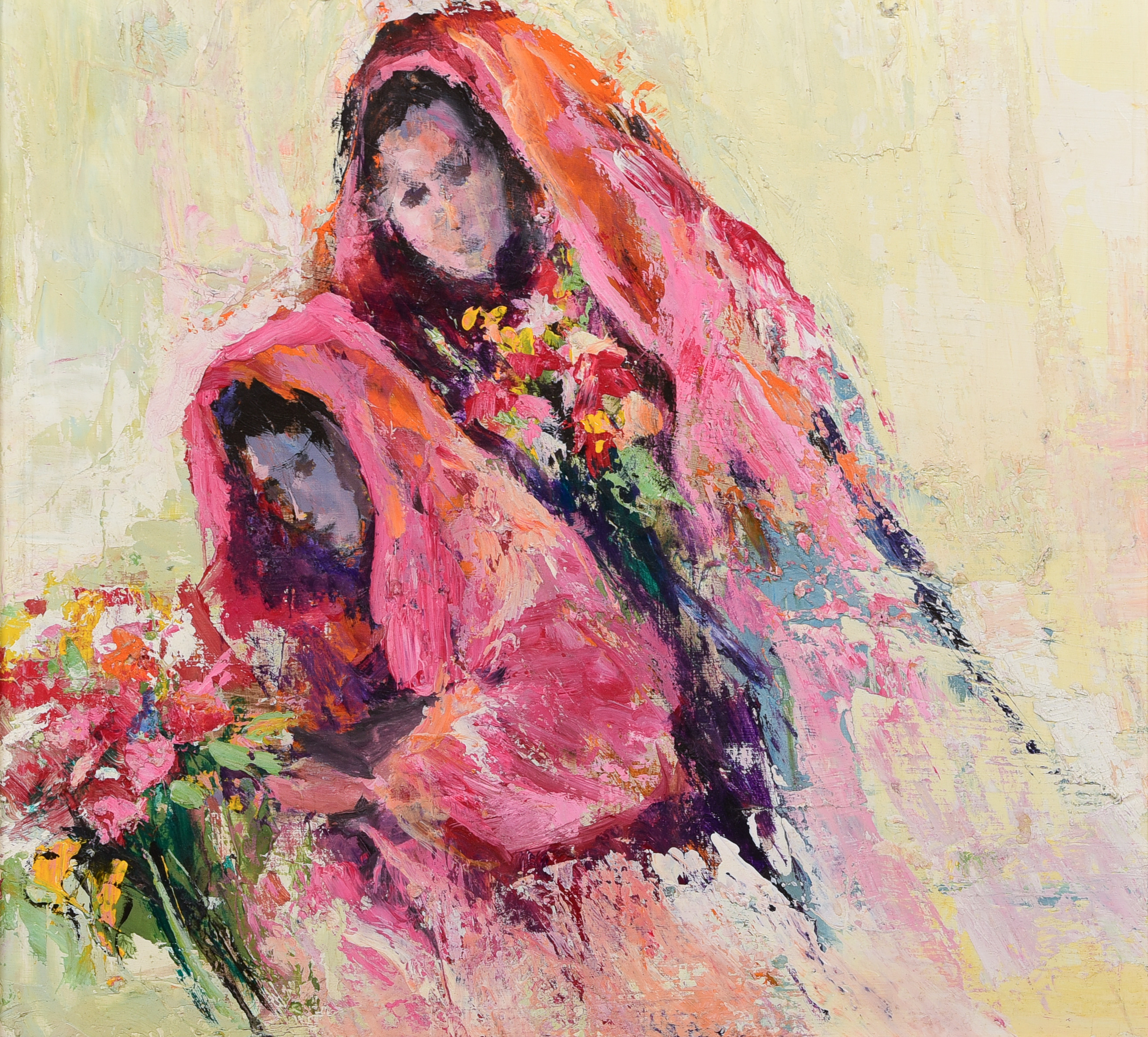 Expressionist painting of two