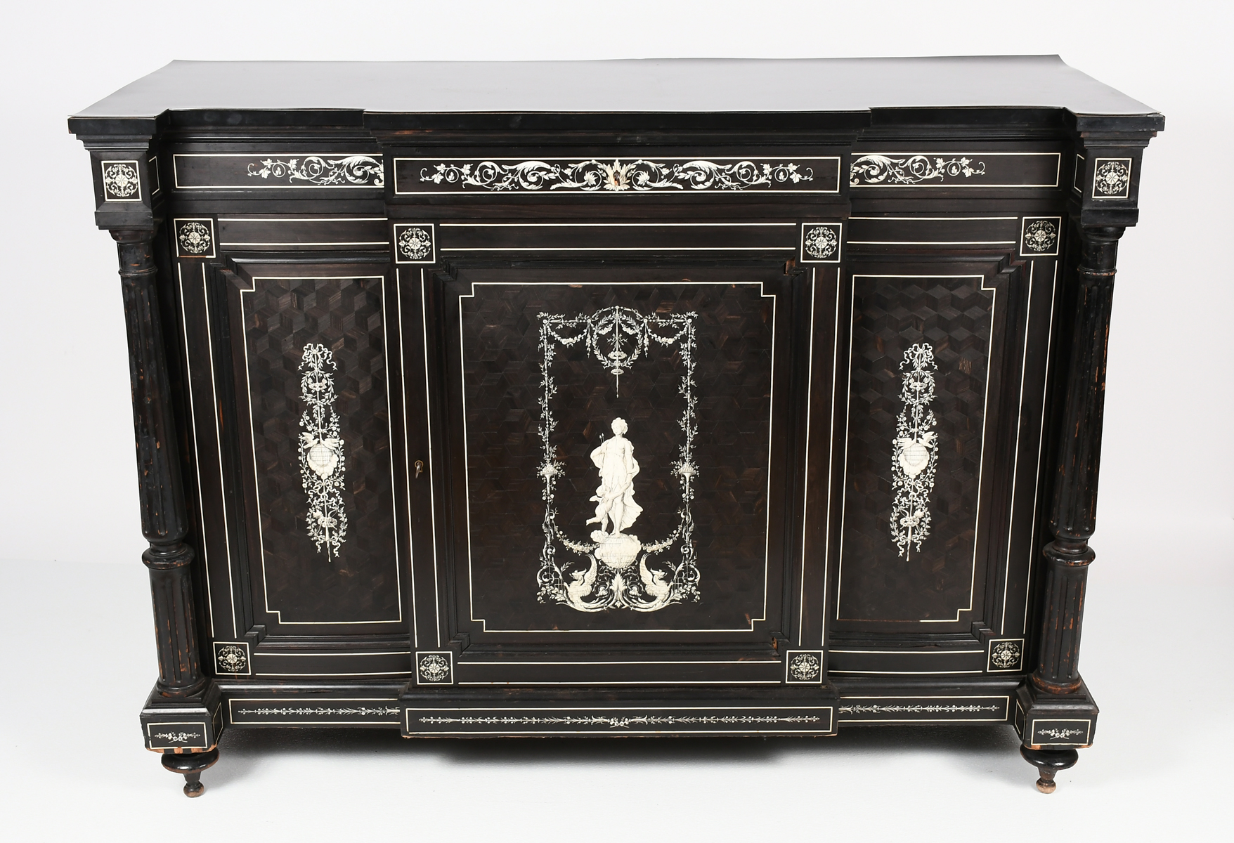 EXQUISITELY INLAID EBONIZED