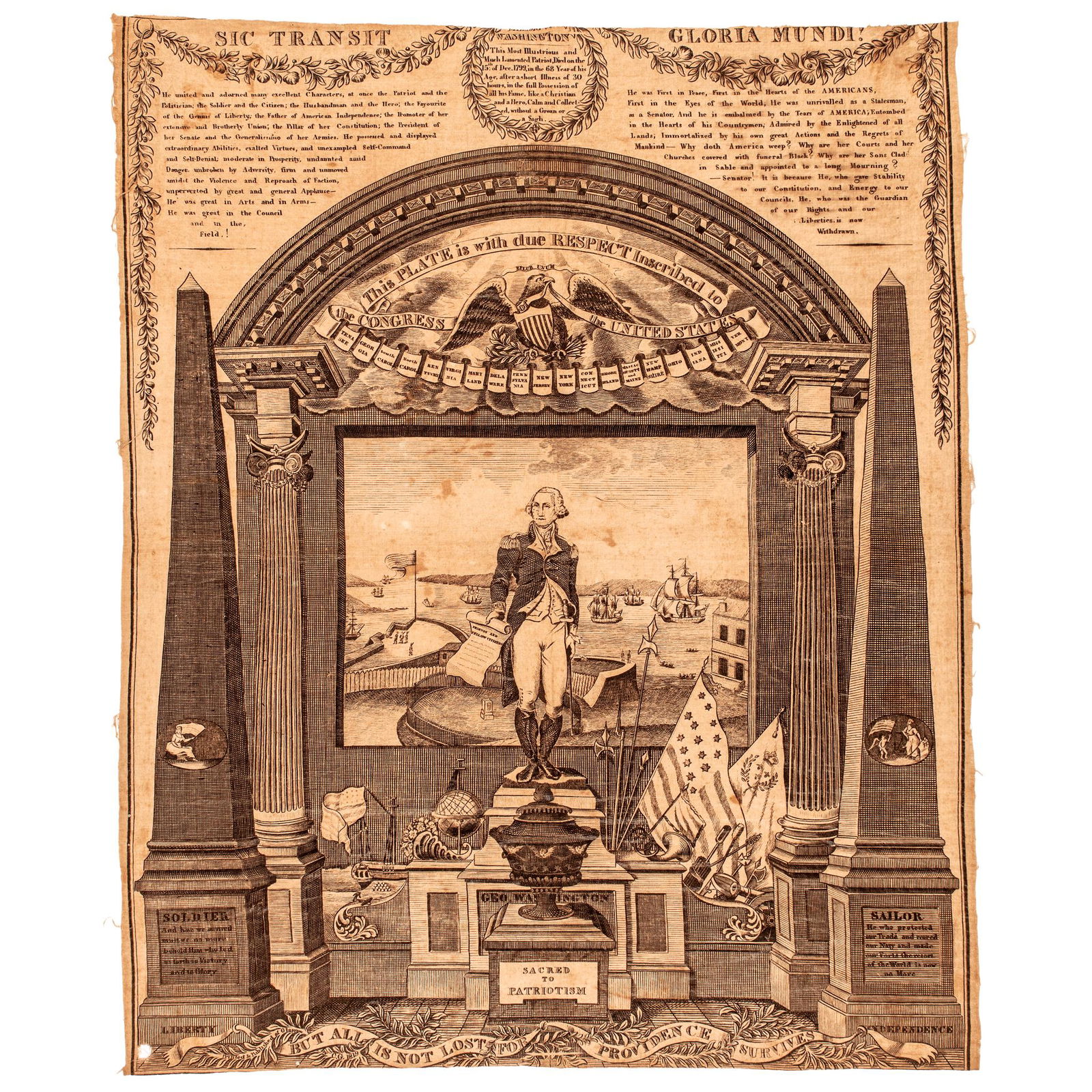 EXT RARE 1819 GEORGE WASHINGTON
