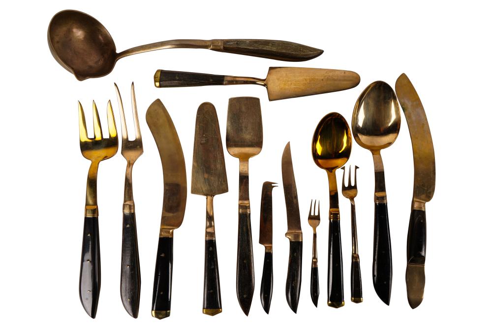 EXTENSIVE GILT WASH FLATWARE