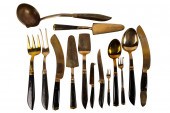 EXTENSIVE GILT WASH FLATWARE S