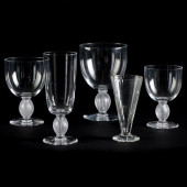 EXTENSIVE LALIQUE STEMWARE SER