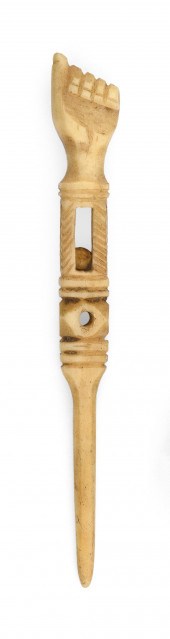EXTENSIVELY CARVED WHALE IVORY