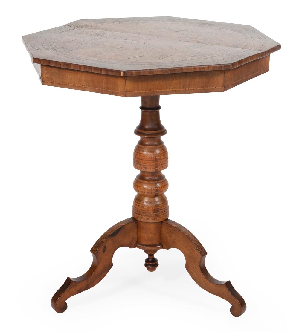 EXTENSIVELY INLAID OCTAGONAL SIDE