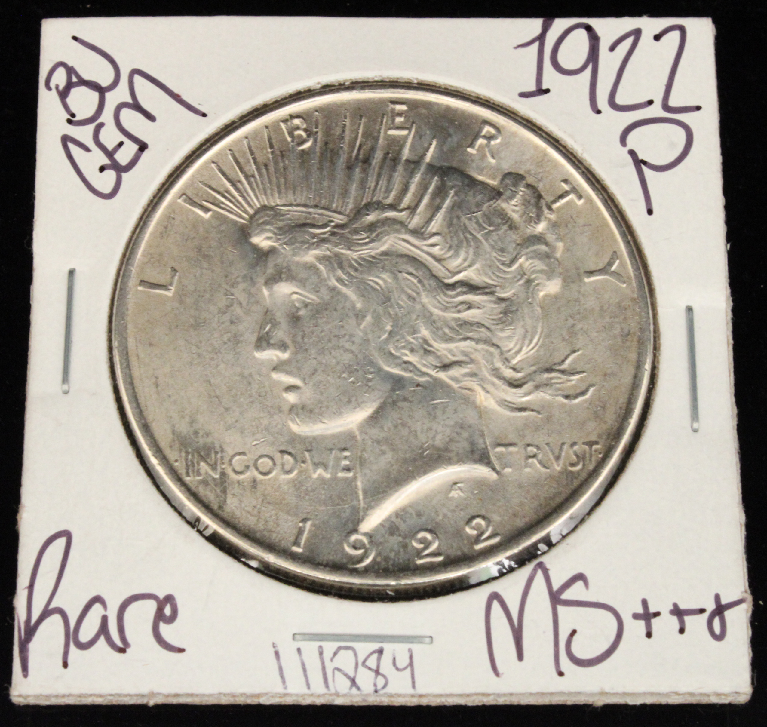 EXTREMELY HIGH GRADE 1922P SILVER 1