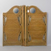 EXTREMELY RARE PAIR OF WICKER