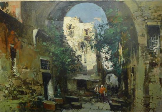 Ezelino Briante (1901-1971) oil