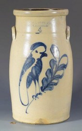 F. B. NORTON STONEWARE CHURN,