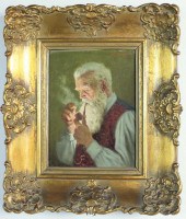 F. BERGER OIL ON CANVAS, WHITE