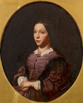 F. BERNARD, OIL PORTRAIT YOUNG