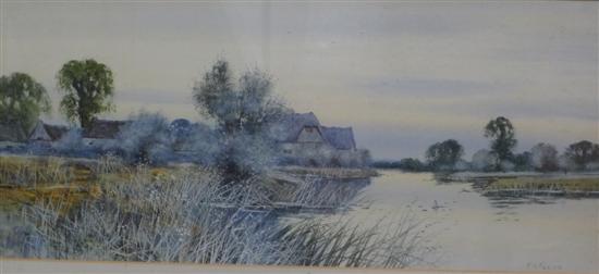 F G Fraser watercolour River